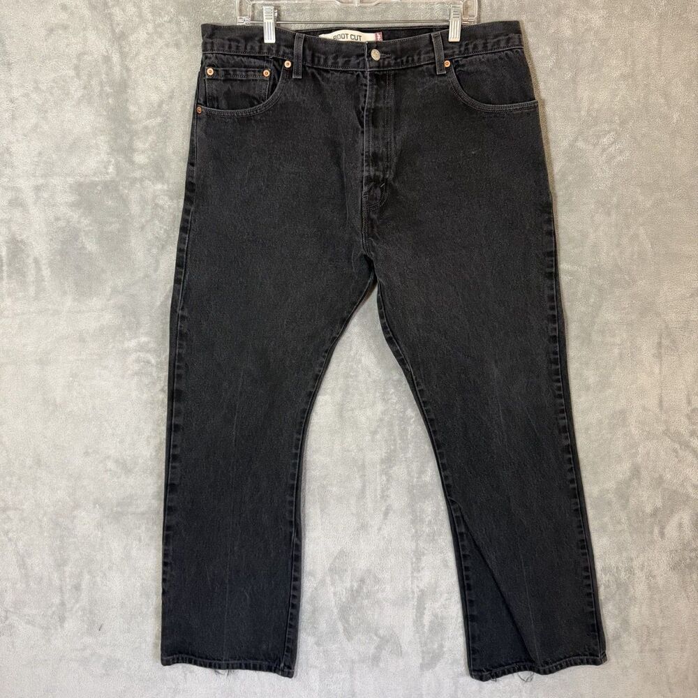 Levi's 517 Men 40 W40 L34 (Inseam 31.5) Black Bootcut Jeans 100% Cotton y2K READ